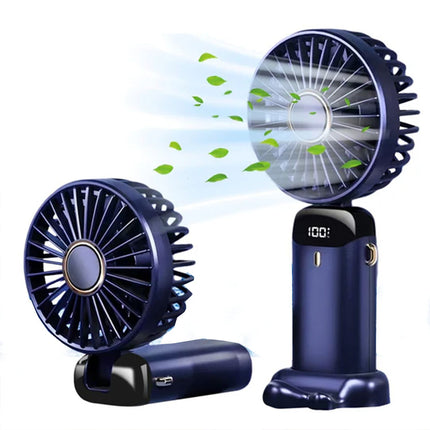 مروحة شخصية بقاعدة تعمل بالشحن  Mini Portable Fan Hand-Held