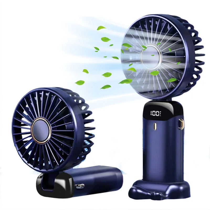 مروحة شخصية بقاعدة تعمل بالشحن  Mini Portable Fan Hand-Held