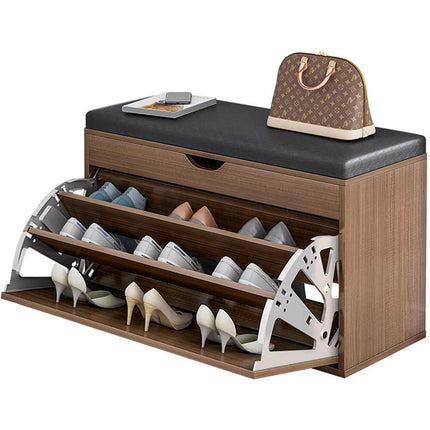 خزانة أحذية خشبية مع مقعد Modern Shoe Rack With Seat