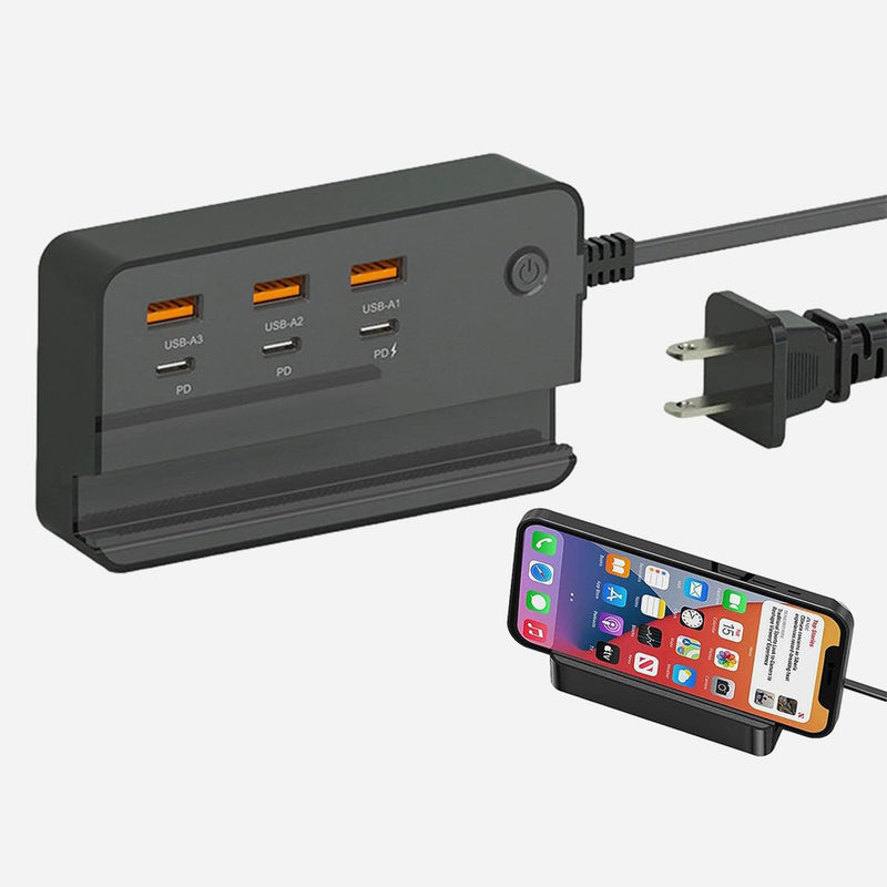 شاحن 6 مخارج مع حامل للموبايل ADAPTER TRAVEL