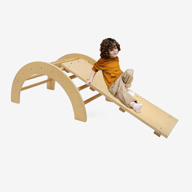 قوس المرح المتعدد الألعاب Wooden Montessori Arch