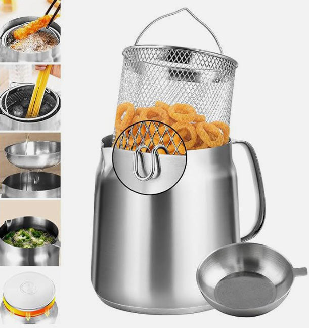 وعاء القلي و السلق الاقتصادي مع فلتر للزيت Frying and Boiling Pot