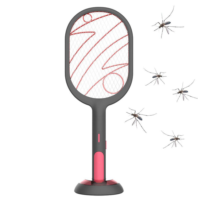 مضـرب قاتل ناموس يعمل بالشحن مع قاعدة تثبيت  Rechargeable mosquito killer bat with