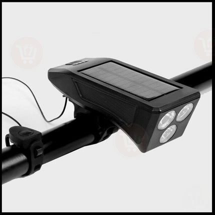 ضو وزامور للبسكليتات يعمل بالطاقة الشمسية Solar powered searchlight