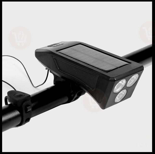 ضو وزامور للبسكليتات يعمل بالطاقة الشمسية Solar powered searchlight