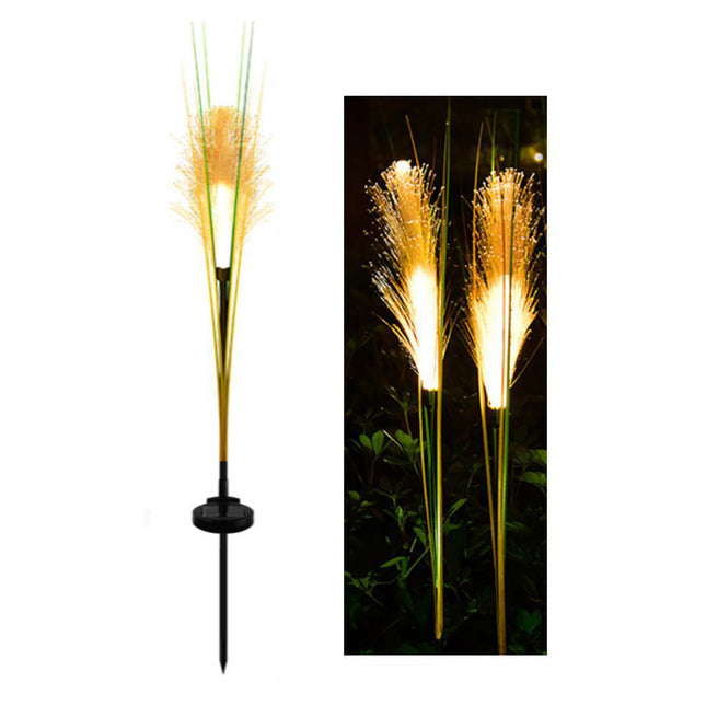 ضوء على شكل سنبلة يعمل بالطاقة الشمسية للحدائق  Solar Bulrush wheat Fiber optic