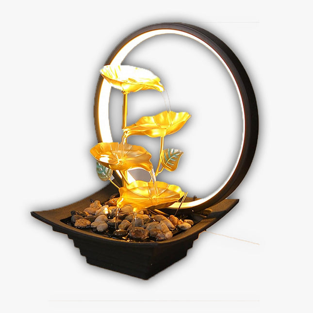 نافورة داخلية مع إضاءة منزلية Relaxation Indoor Tabletop Fountain For home
