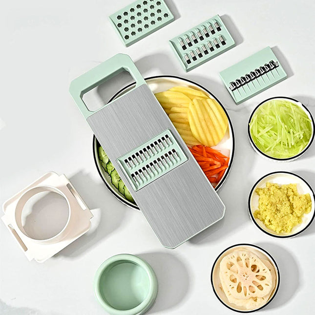 قطاعة ومبشرة ستانلس مع قطعة أمان Stainless Steel Slicer And Grater
