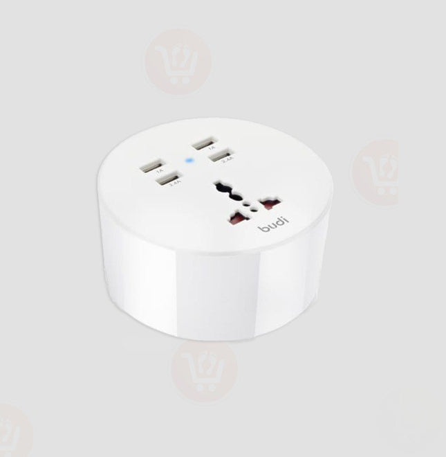 وصلة مع  مدخل شحن USB اربع منافذ من شركه budi