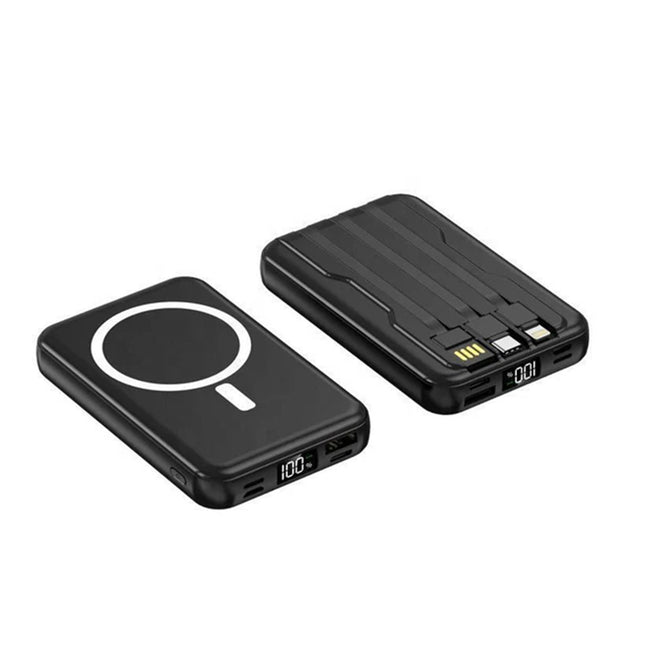 باوربانك وايرليس و 3 مداخل magnetic Power Bank with Wireless Charger usb