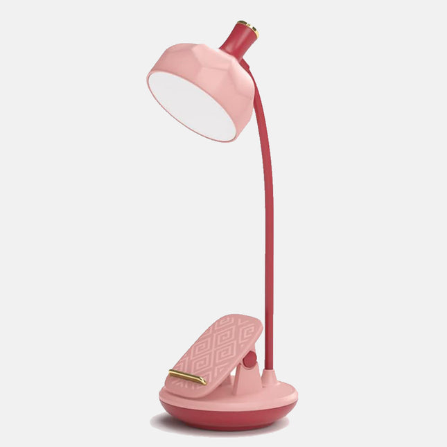 مصباح تيبل لامب وملقط تثبيت وإضاءة ليد يعمل بالشحن  Chinese Style Lamp