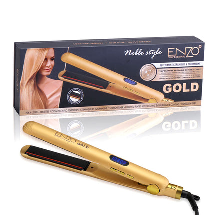 جهاز فرد الشعر الاحترافي الذهبي ENZO Cold Hair Straightener EN-3981