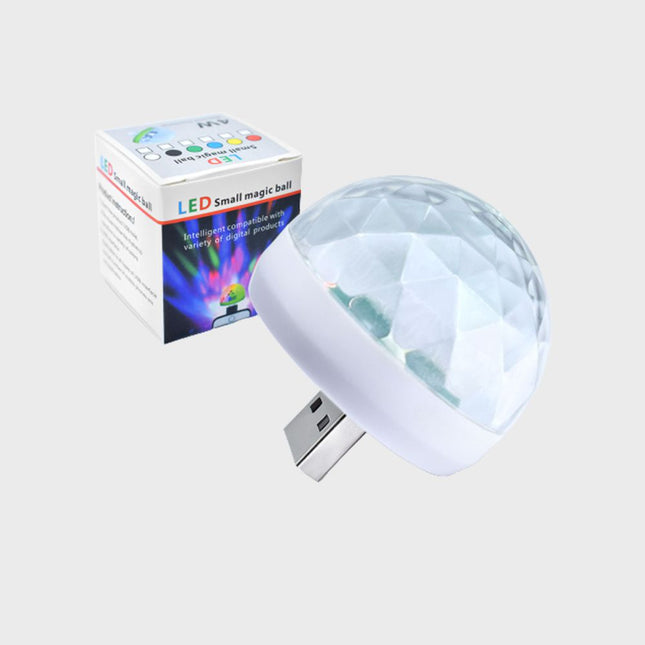 ضـوء ديسكو ليد ملون صغير بمدخلSmall Magic Ball  usb