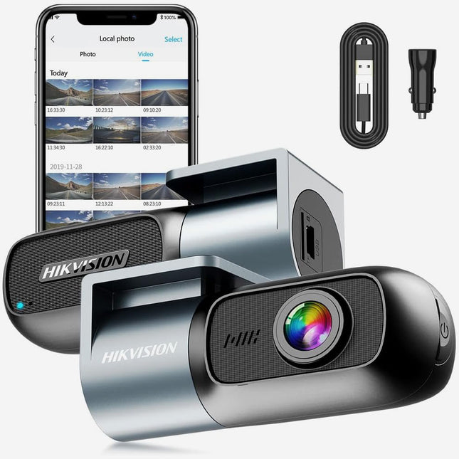 كاميرا مراقبة للسيارة عالية الدقة متعددة الميزات 2K wifi HIKVISION Dash Cam
