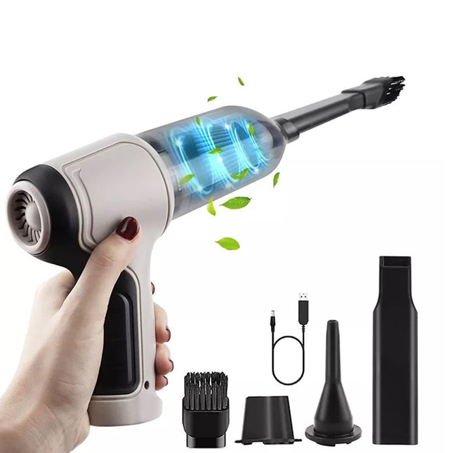 مكنسة سيارة شحن  شفط و نفخ 1 9000Pa Wireless Vacuum Cleaner120W Home & Car Dual Use Mini Vacuum Clean J7