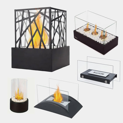 فير بليس منزلي مكتبي صغير Tabletop Fireplace - Bioethanol, Portable