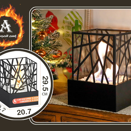 فير بليس منزلي مكتبي صغير Tabletop Fireplace - Bioethanol, Portable