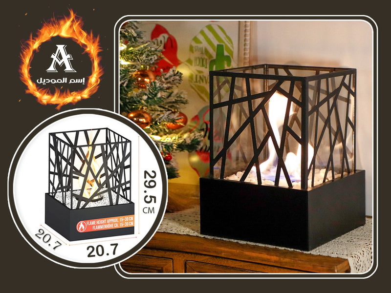 فير بليس منزلي مكتبي صغير Tabletop Fireplace - Bioethanol, Portable